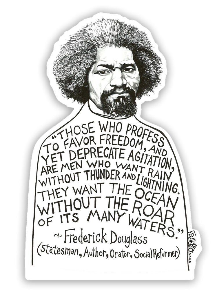 Frederick Douglas Eco Friendly Sticker By Artist Rick Frausto