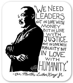 Dr. Martin Luther King Jr. MLK Eco Friendly Sticker By Artist Rick Frausto
