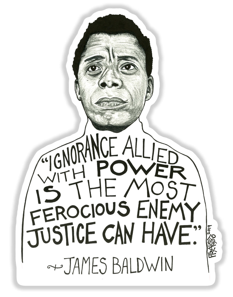 James Baldwin Eco Friendly Sticker By Artist Rick Frausto