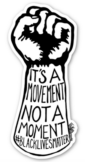 Black Lives Matter Eco Friendly Sticker By Artist Rick Frausto