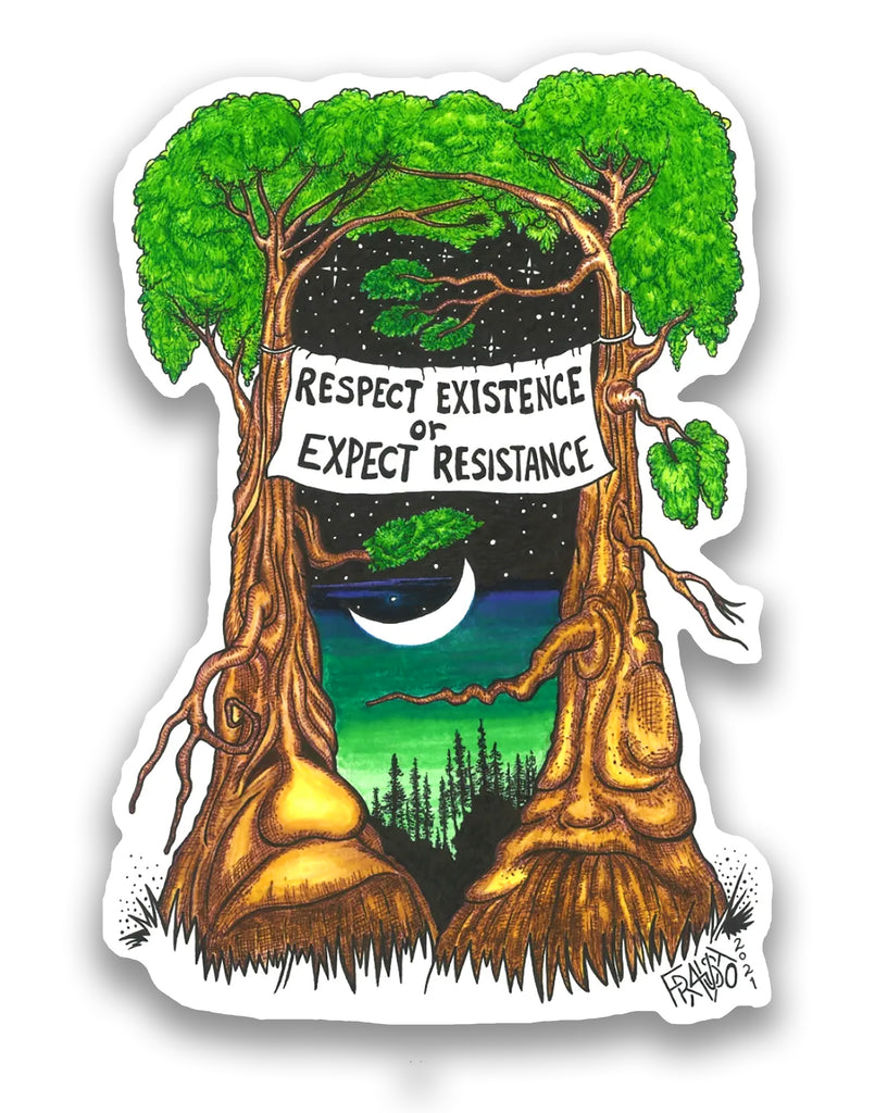 Expect Resistance Eco-Friendly Sticker By Artist Rick Frausto