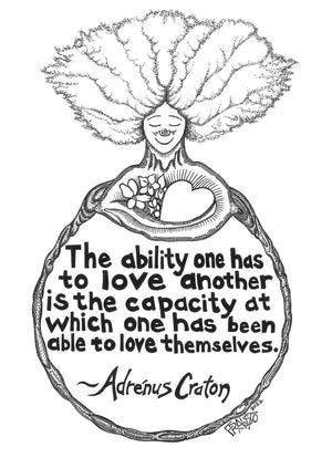 The Ability To Love Original Drawing Pen And Ink Illustration By Artist Rick Frausto