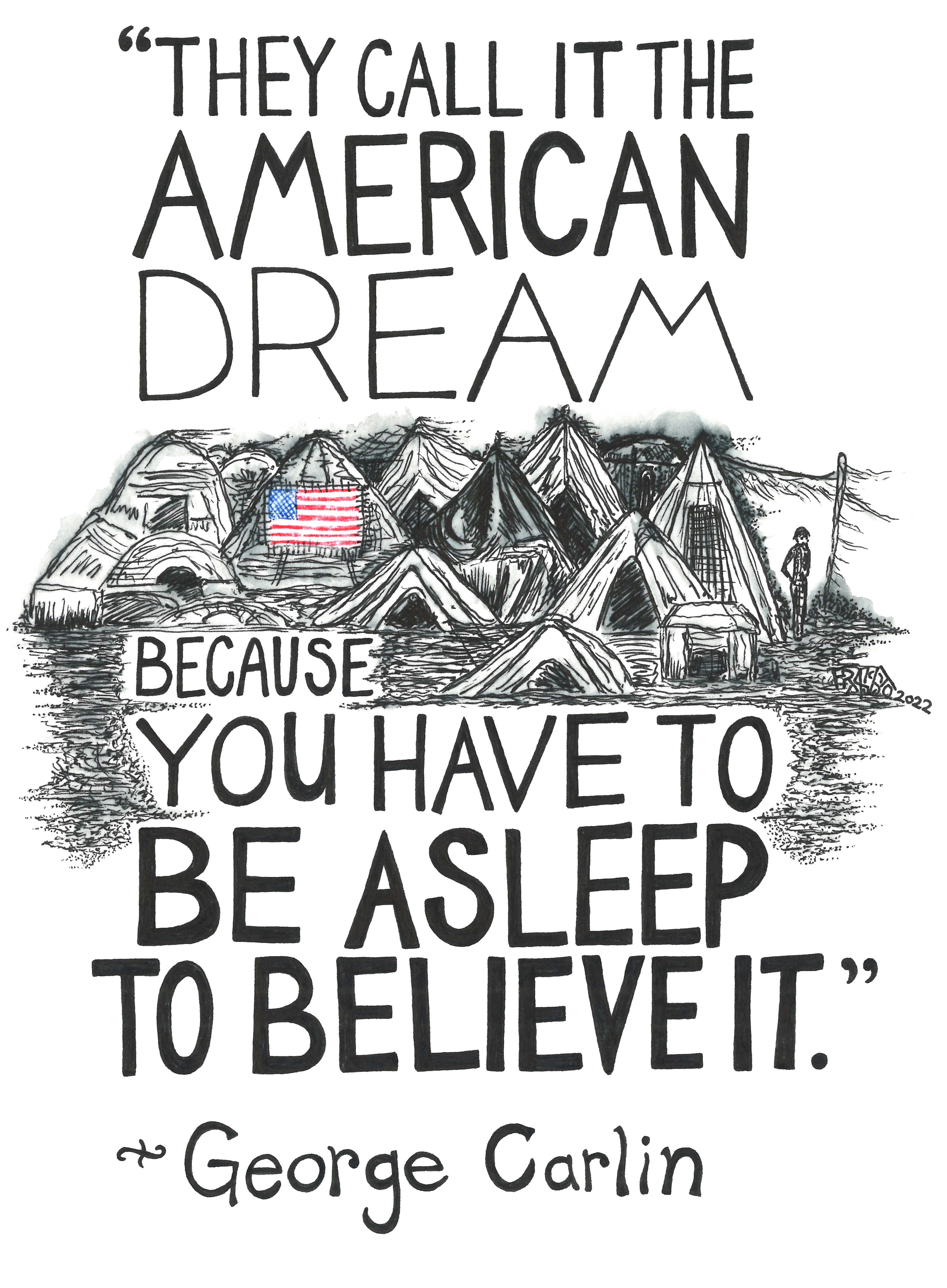 The American Dream Drawing – Rick Frausto Fine Art